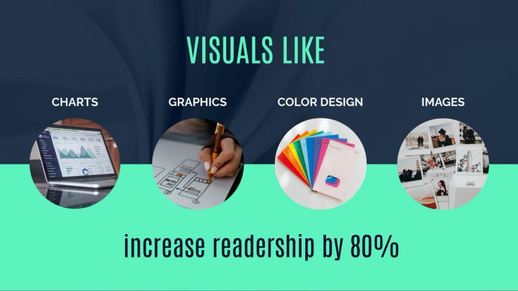 Image of graphic examples that increase readership